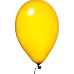 yellow balloon, isolated on white