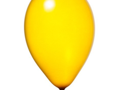 yellow balloon, isolated on white